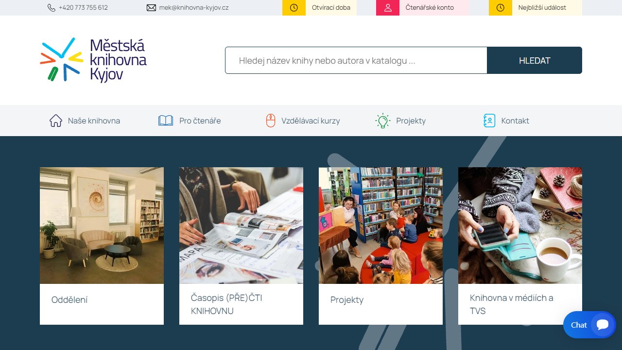 Knihovna Kyjov – webová prezentace